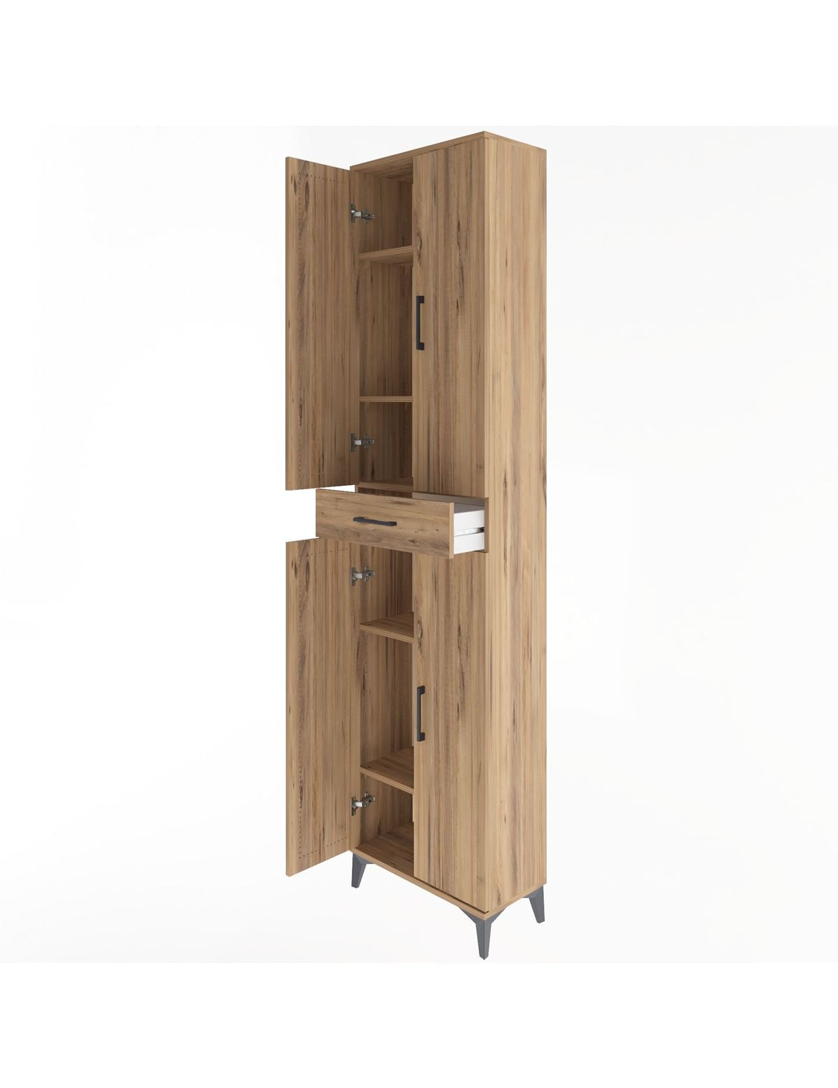 Arges Dolap 5 Raflı Tek Çekmeceli 4 Kapaklı 60x30x243 - S32M078V9A