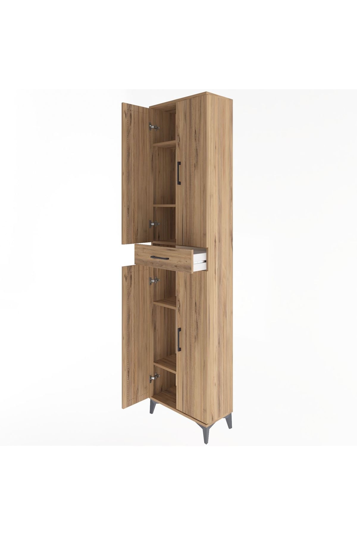 Arges Dolap 5 Raflı Tek Çekmeceli 4 Kapaklı 60x30x243 - S32M078V9A