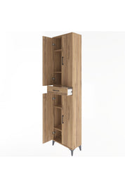 Arges Dolap 5 Raflı Tek Çekmeceli 4 Kapaklı 60x30x243 - S32M078V9A