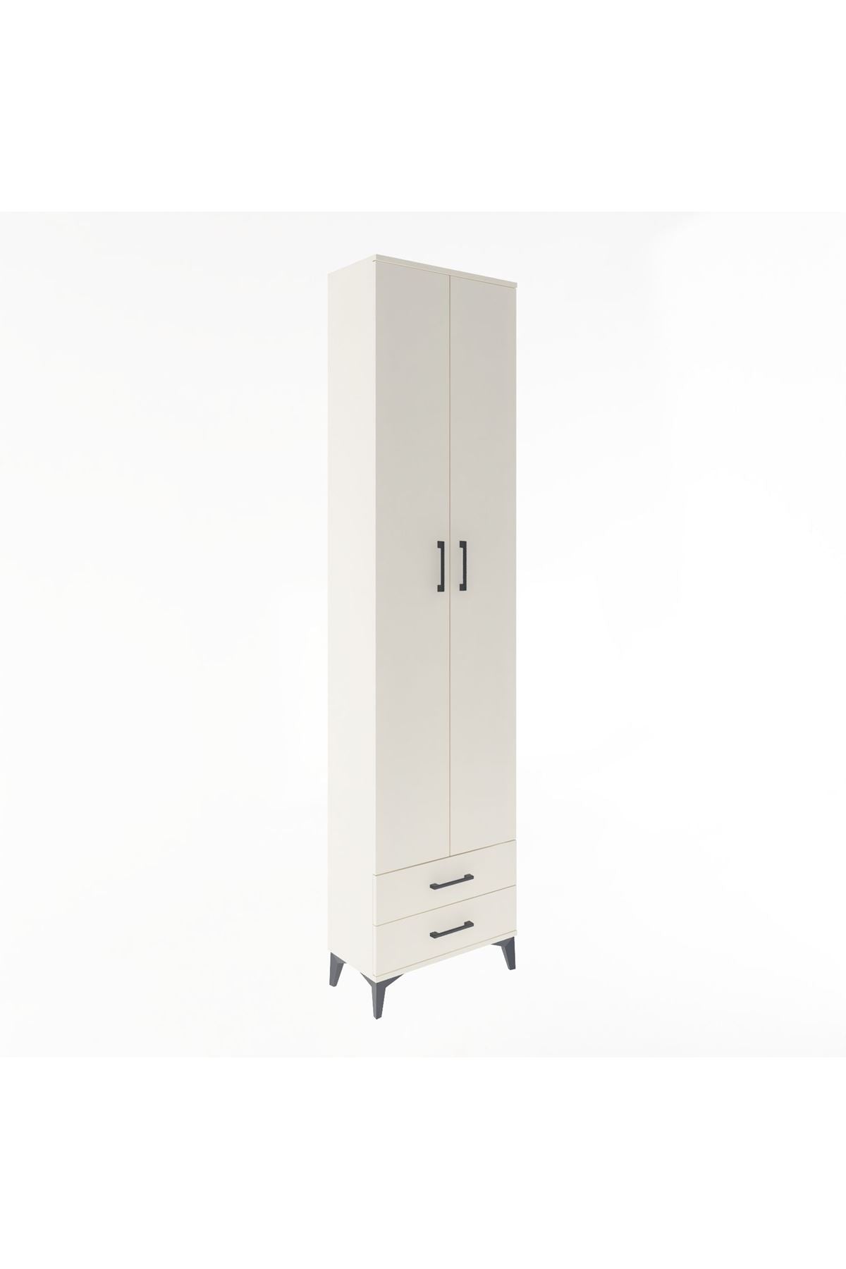 Arges Dolap 5 Raflı 2 Çekmeceli 2 Kapaklı 60x30x243 - S32M079V1A