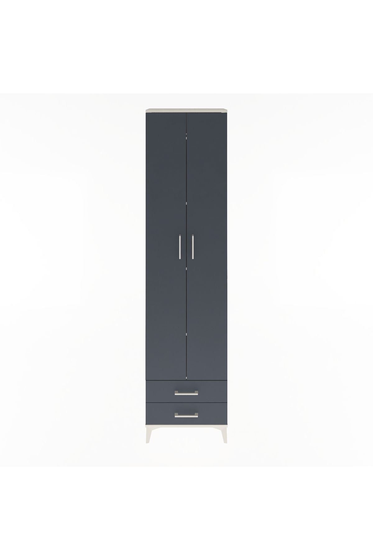 Arges Dolap 5 Raflı 2 Çekmeceli 2 Kapaklı 60x30x243 - S32M079V2A