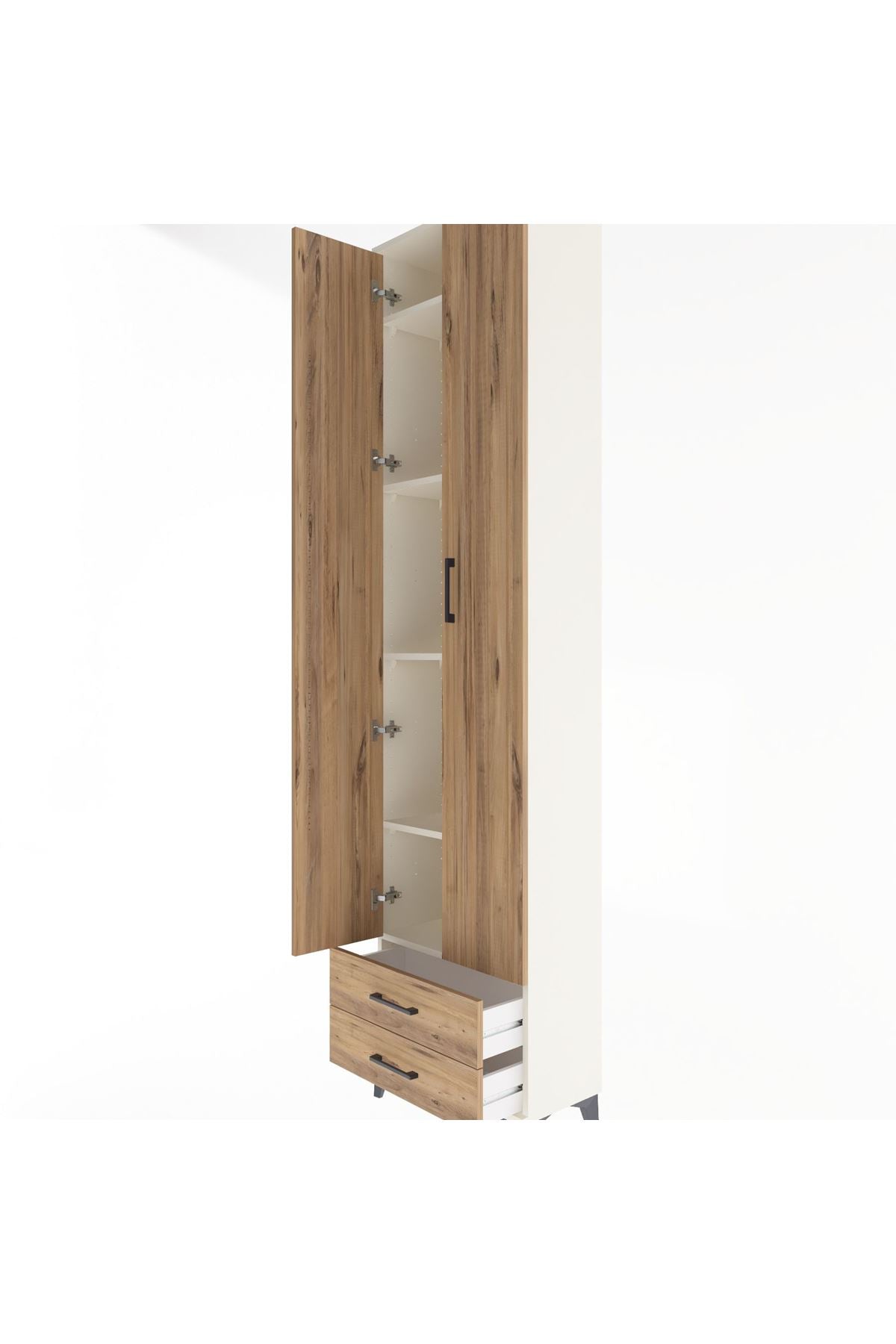 Arges Dolap 5 Raflı 2 Çekmeceli 2 Kapaklı 60x30x243 - S32M079V3A