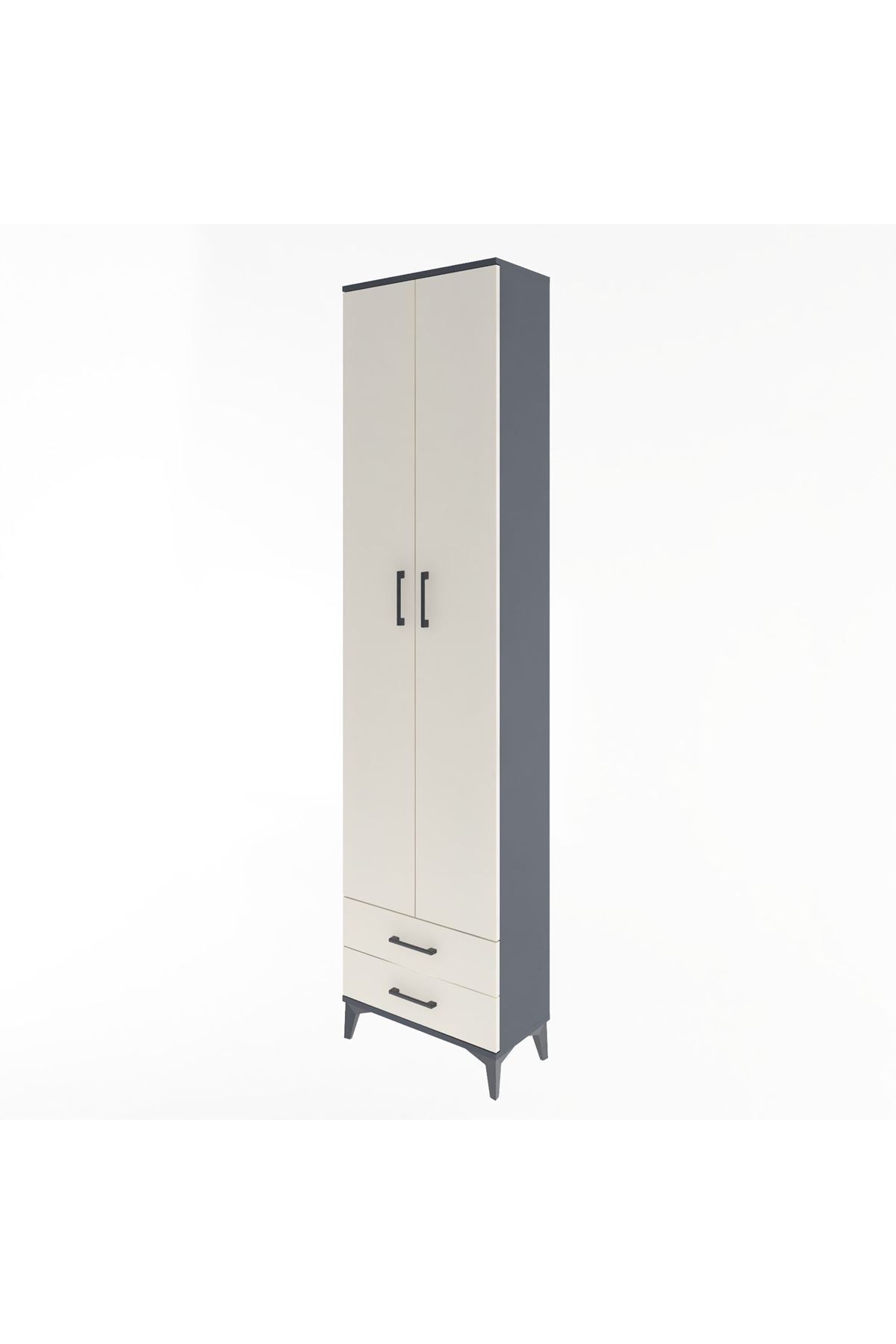 Arges Dolap 5 Raflı 2 Çekmeceli 2 Kapaklı 60x30x243 - S32M079V4A