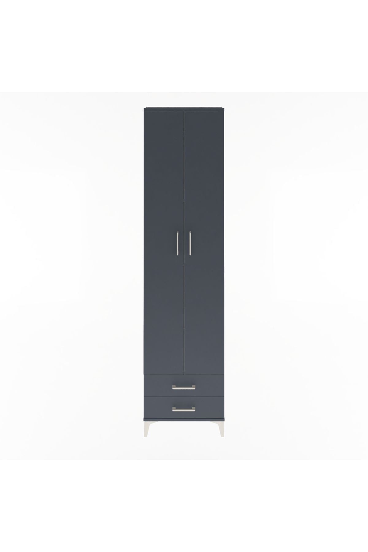 Arges Dolap 5 Raflı 2 Çekmeceli 2 Kapaklı 60x30x243 - S32M079V5A