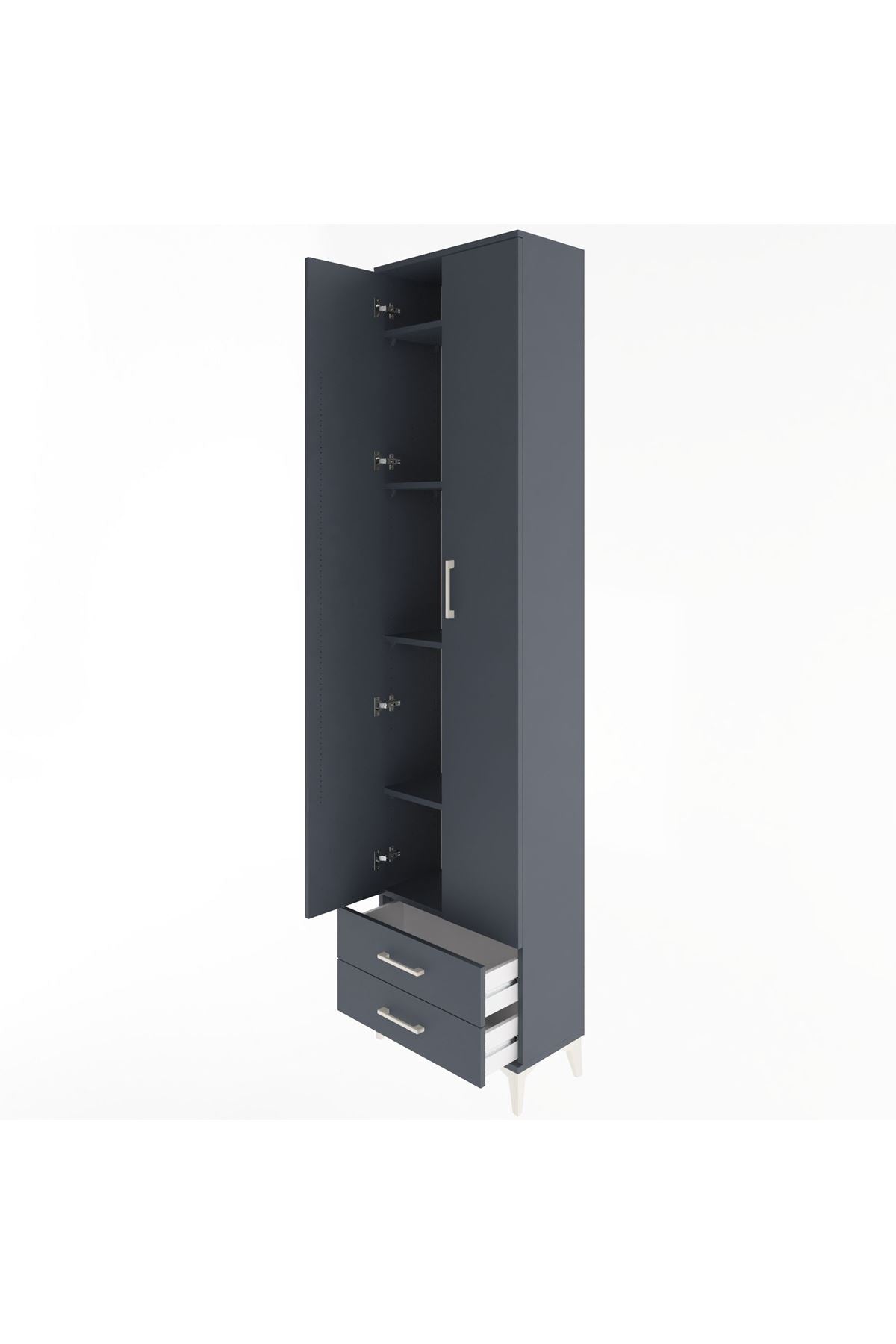 Arges Dolap 5 Raflı 2 Çekmeceli 2 Kapaklı 60x30x243 - S32M079V5A