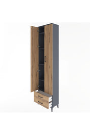 Arges Dolap 5 Raflı 2 Çekmeceli 2 Kapaklı 60x30x243 - S32M079V6A