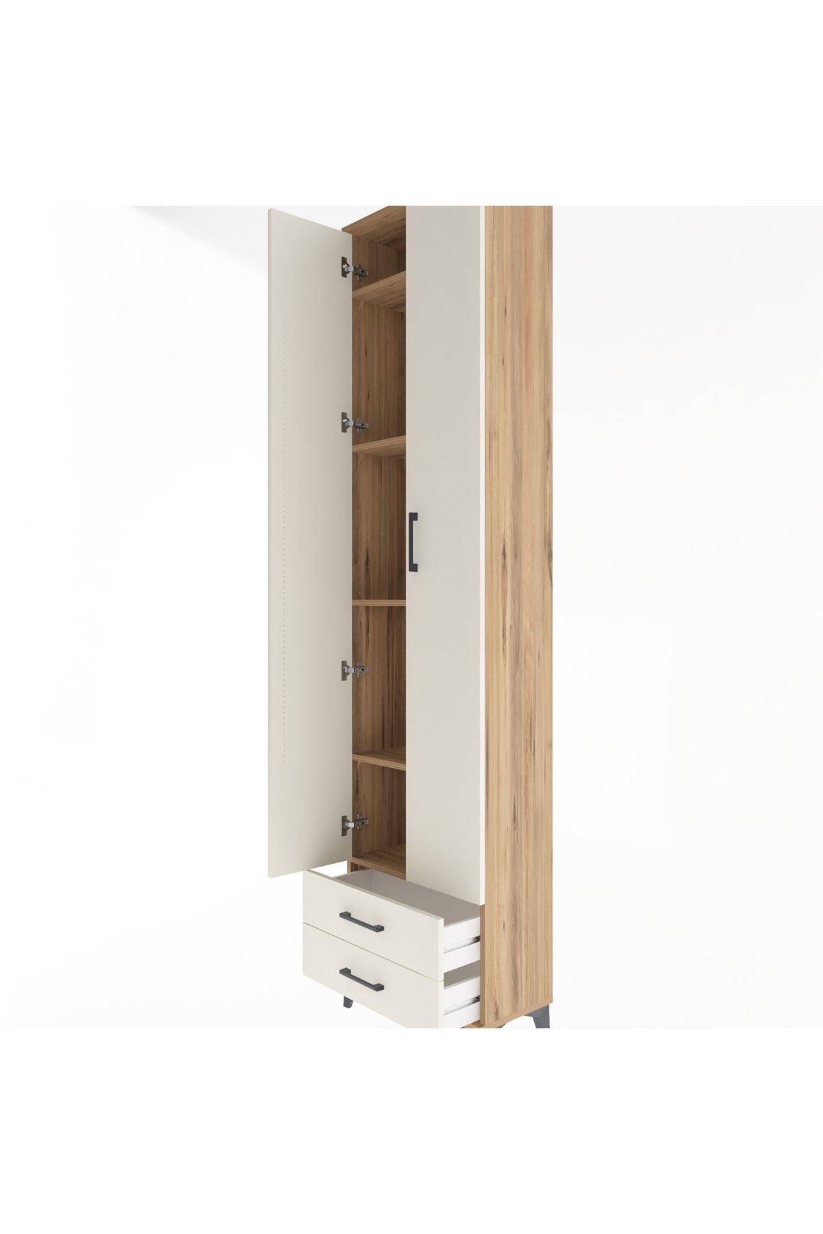 Arges Dolap 5 Raflı 2 Çekmeceli 2 Kapaklı 60x30x243 - S32M079V7A