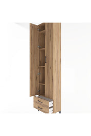 Arges Dolap 5 Raflı 2 Çekmeceli 2 Kapaklı 60x30x243 - S32M079V9A