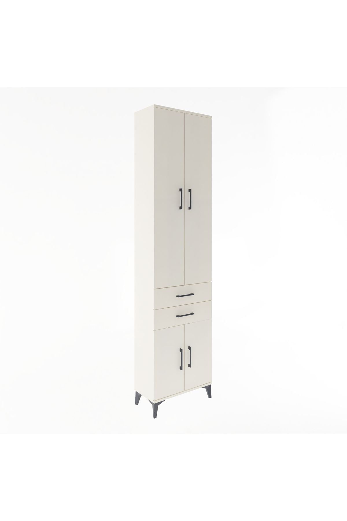 Arges Dolap 5 Raflı 2 Çekmeceli 4 Kapaklı 60x30x243 - S32M080V1A