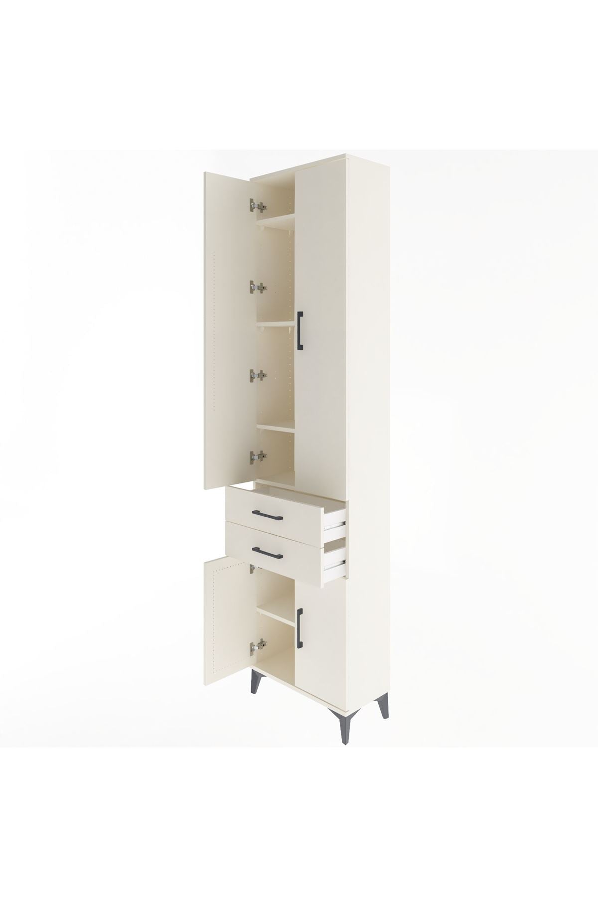Arges Dolap 5 Raflı 2 Çekmeceli 4 Kapaklı 60x30x243 - S32M080V1A