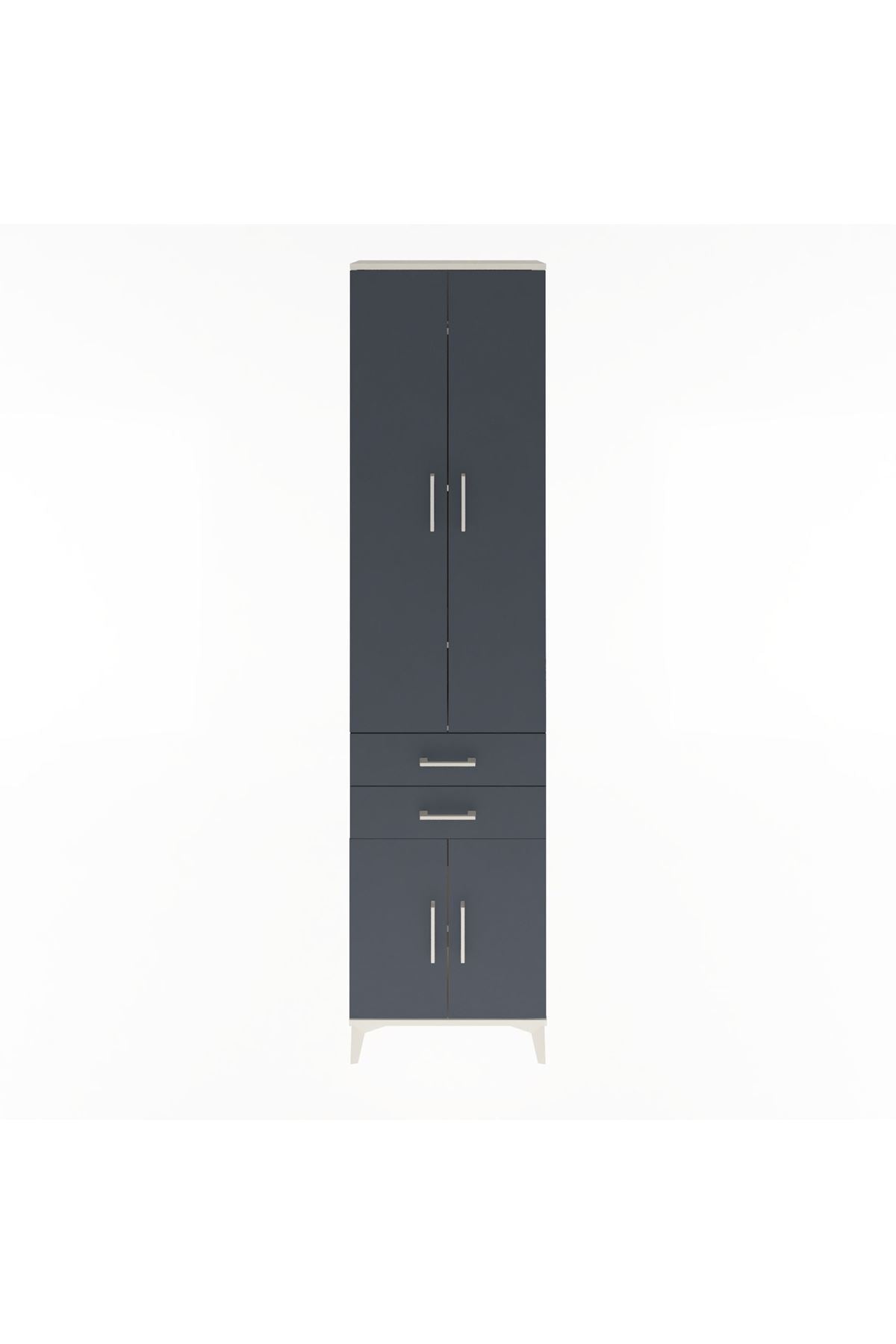 Arges Dolap 5 Raflı 2 Çekmeceli 4 Kapaklı 60x30x243 - S32M080V2A
