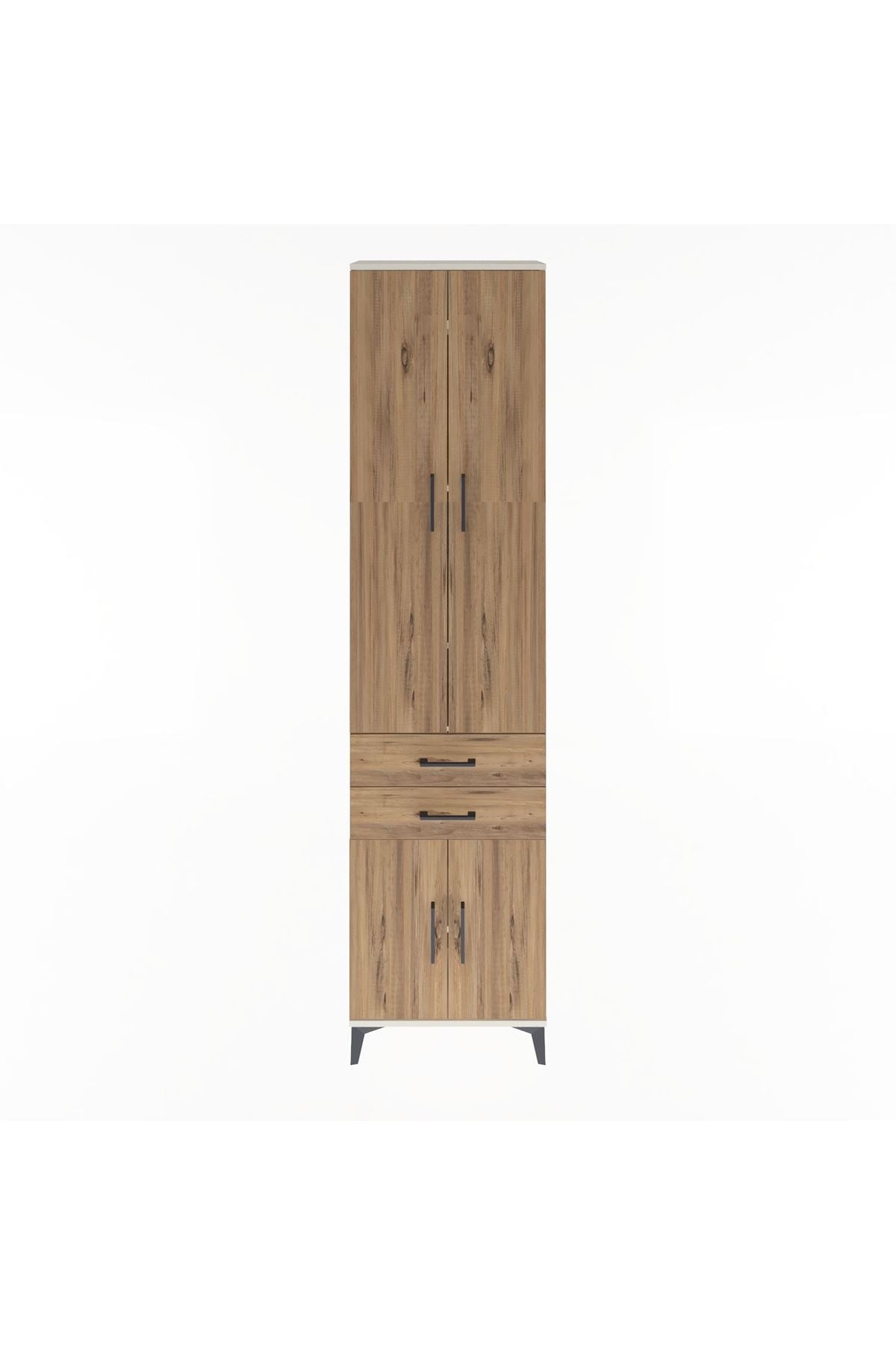 Arges Dolap 5 Raflı 2 Çekmeceli 4 Kapaklı 60x30x243 - S32M080V3A