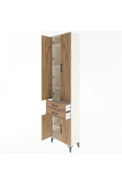 Arges Dolap 5 Raflı 2 Çekmeceli 4 Kapaklı 60x30x243 - S32M080V3A