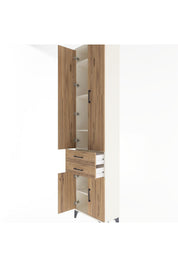 Arges Dolap 5 Raflı 2 Çekmeceli 4 Kapaklı 60x30x243 - S32M080V3A