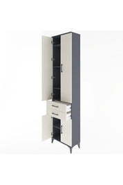 Arges Dolap 5 Raflı 2 Çekmeceli 4 Kapaklı 60x30x243 - S32M080V4A