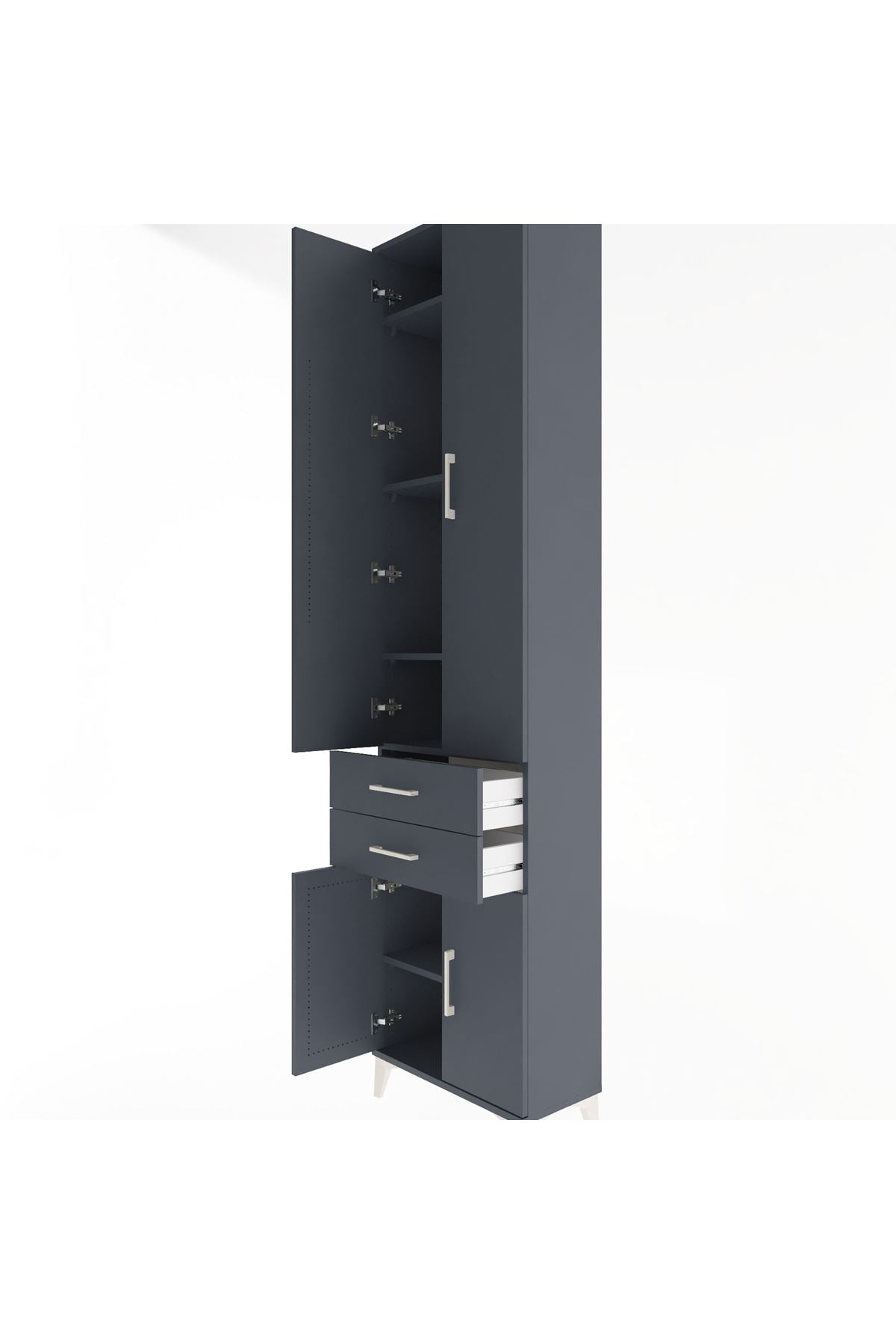 Arges Dolap 5 Raflı 2 Çekmeceli 4 Kapaklı 60x30x243 - S32M080V5A