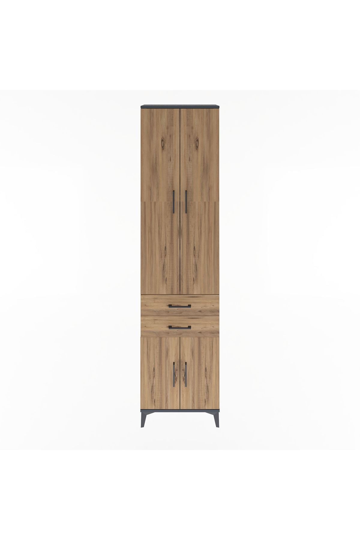 Arges Dolap 5 Raflı 2 Çekmeceli 4 Kapaklı 60x30x243 - S32M080V6A