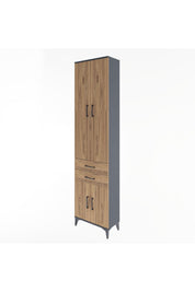 Arges Dolap 5 Raflı 2 Çekmeceli 4 Kapaklı 60x30x243 - S32M080V6A