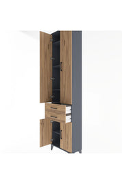 Arges Dolap 5 Raflı 2 Çekmeceli 4 Kapaklı 60x30x243 - S32M080V6A