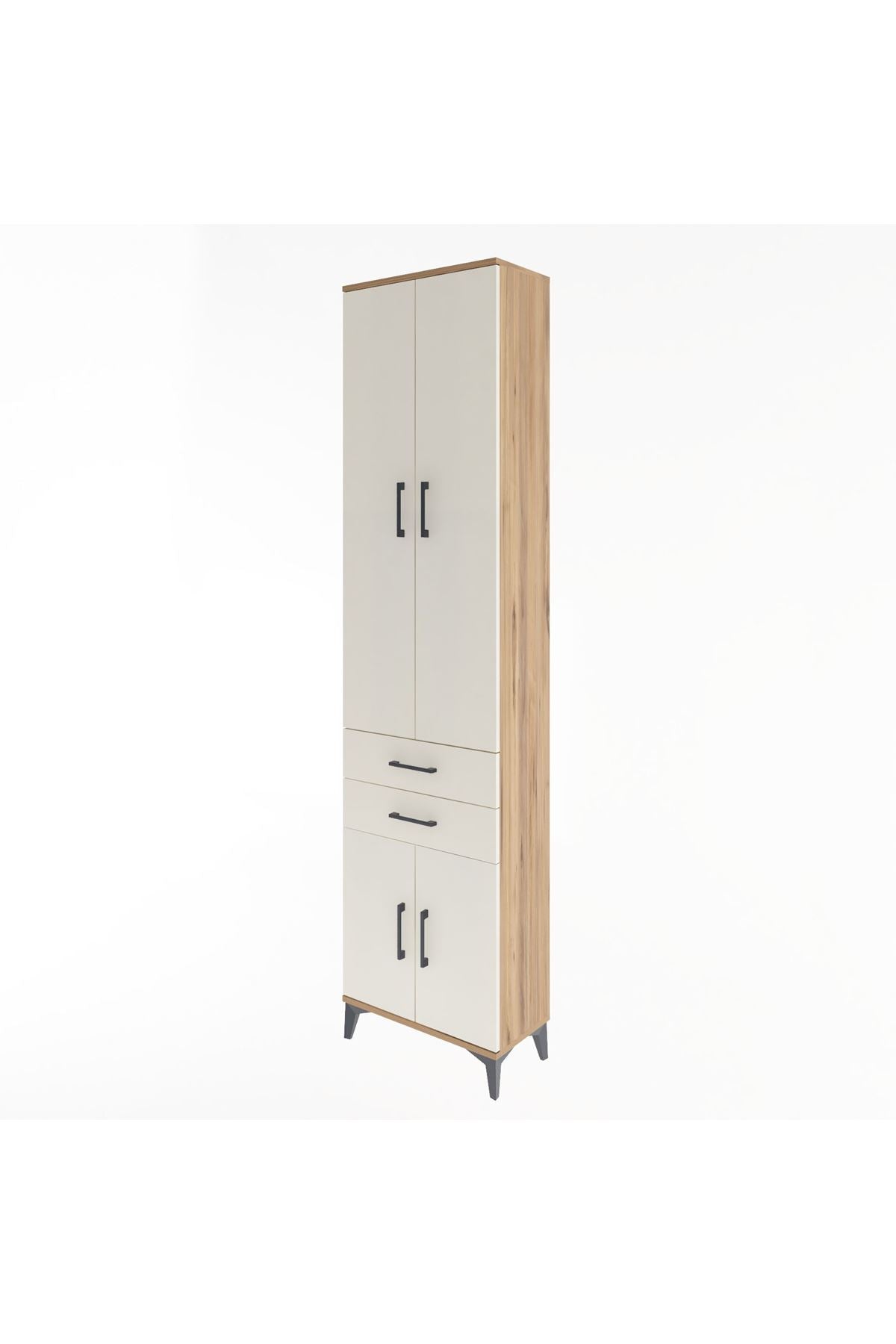 Arges Dolap 5 Raflı 2 Çekmeceli 4 Kapaklı 60x30x243 - S32M080V7A