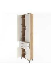 Arges Dolap 5 Raflı 2 Çekmeceli 4 Kapaklı 60x30x243 - S32M080V7A