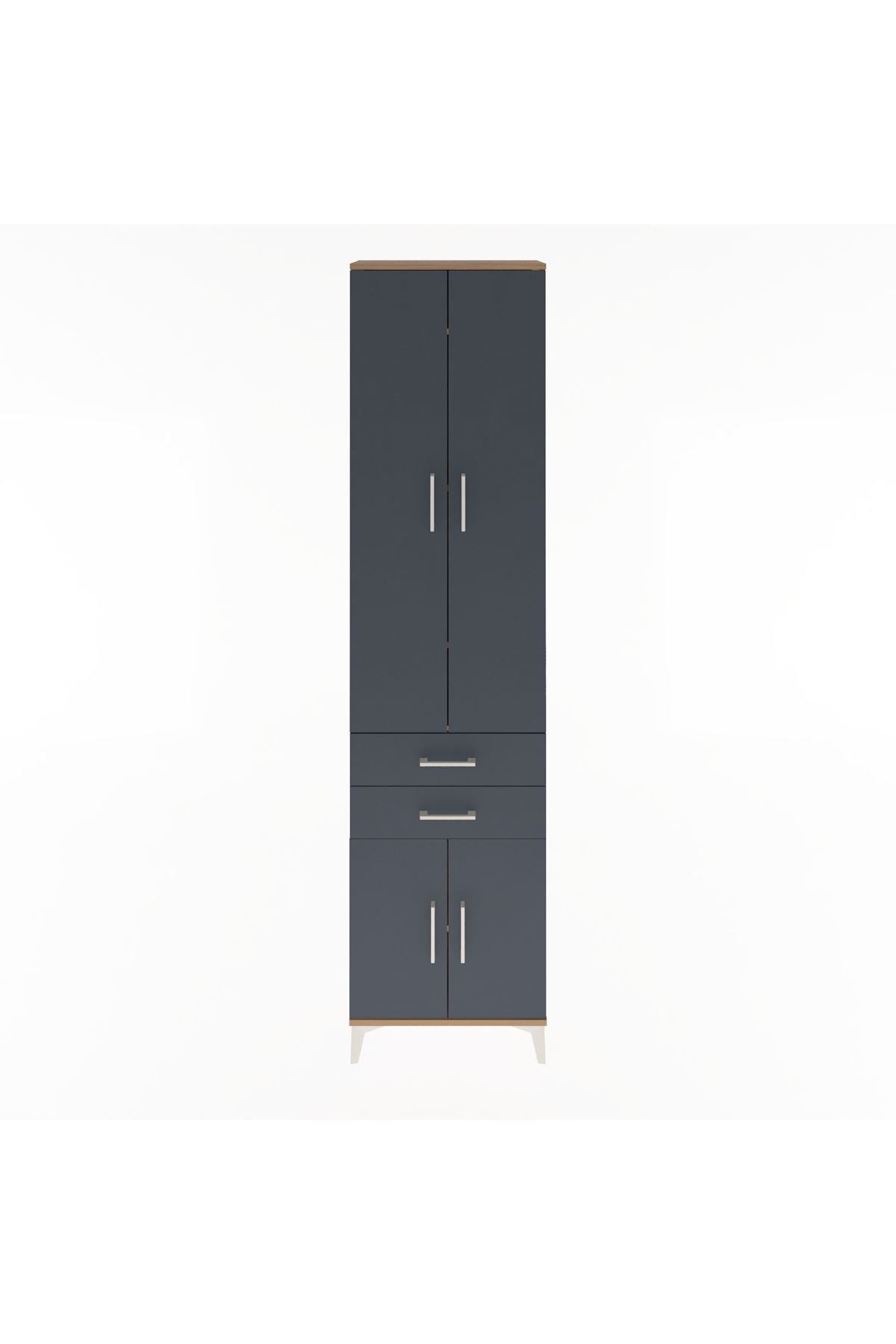 Arges Dolap 5 Raflı 2 Çekmeceli 4 Kapaklı 60x30x243 - S32M080V8A