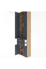Arges Dolap 5 Raflı 2 Çekmeceli 4 Kapaklı 60x30x243 - S32M080V8A