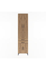 Arges Dolap 5 Raflı 2 Çekmeceli 4 Kapaklı 60x30x243