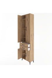 Arges Dolap 5 Raflı 2 Çekmeceli 4 Kapaklı 60x30x243 - S32M080V9A