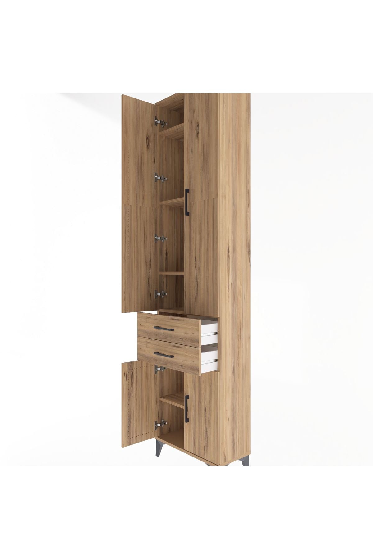 Arges Dolap 5 Raflı 2 Çekmeceli 4 Kapaklı 60x30x243 - S32M080V9A