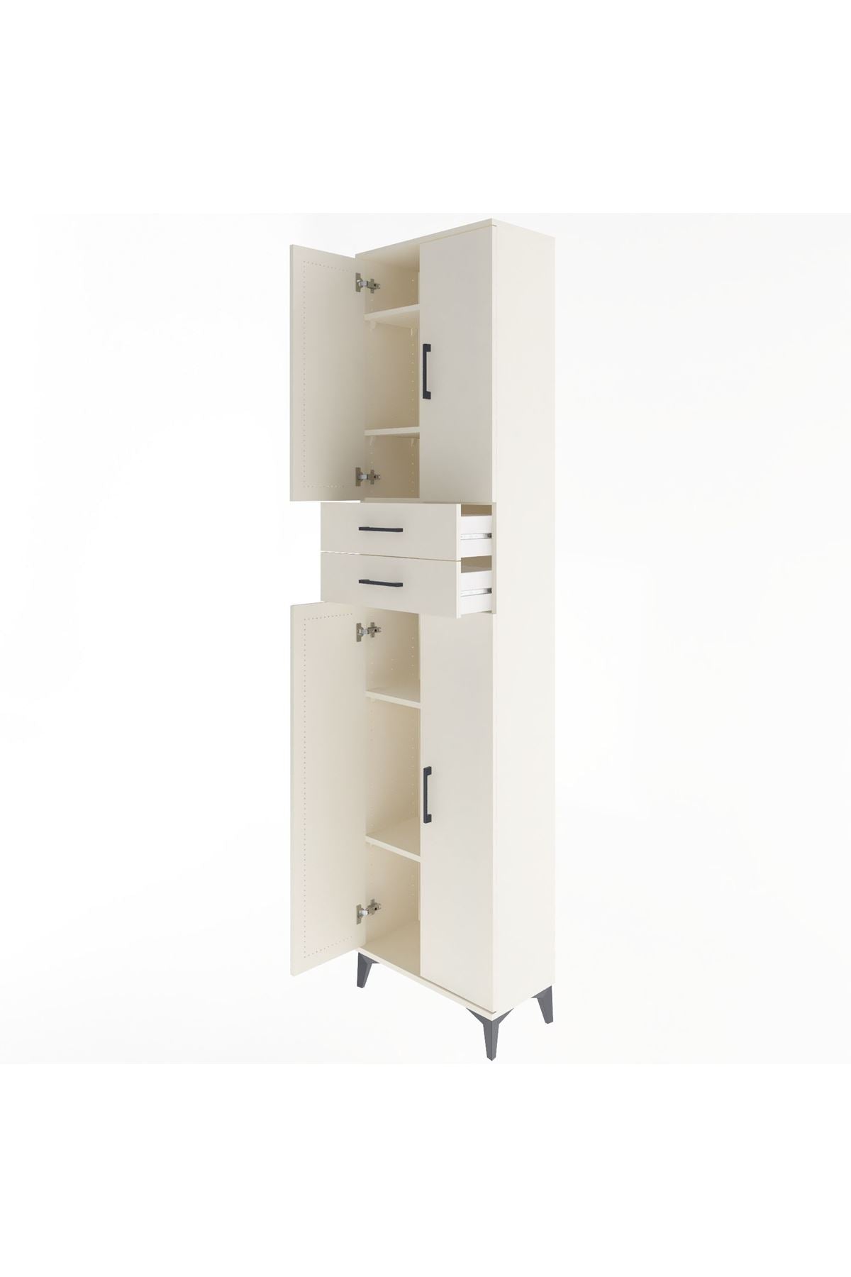 Arges Dolap 5 Raflı 2 Çekmeceli 4 Kapaklı 60x30x243 - S32M081V1A
