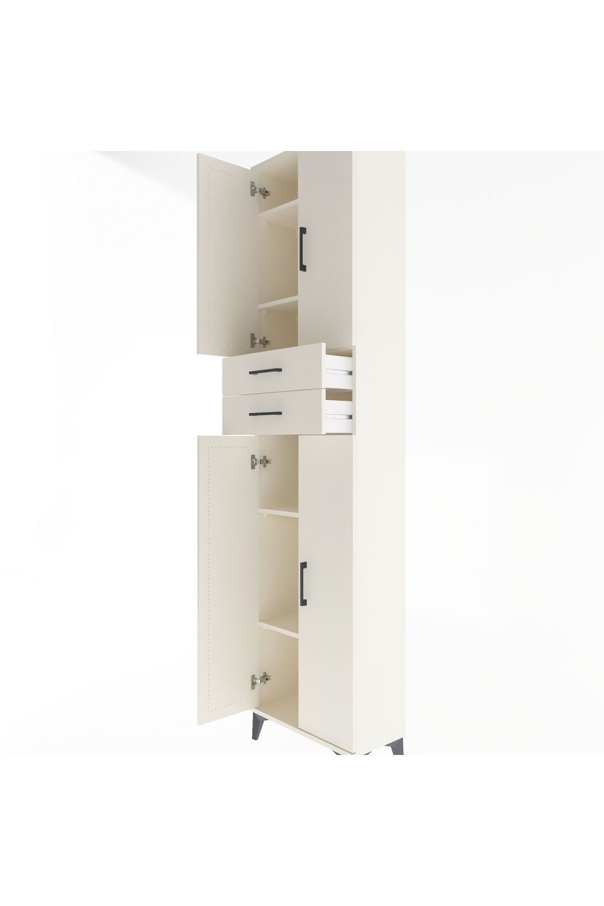 Arges Dolap 5 Raflı 2 Çekmeceli 4 Kapaklı 60x30x243 - S32M081V1A
