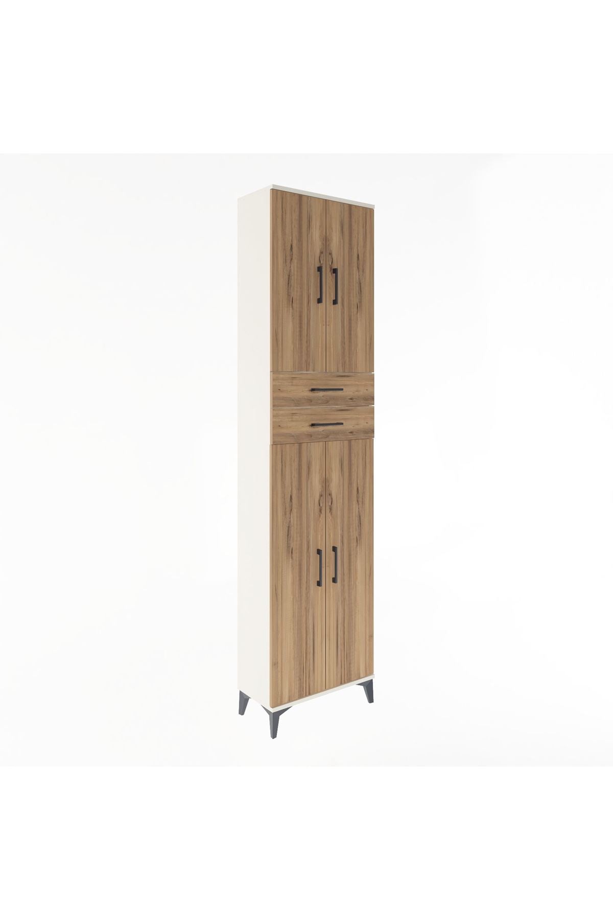 Arges Dolap 5 Raflı 2 Çekmeceli 4 Kapaklı 60x30x243 - S32M081V3A