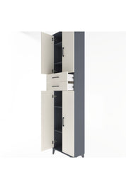 Arges Dolap 5 Raflı 2 Çekmeceli 4 Kapaklı 60x30x243 - S32M081V4A