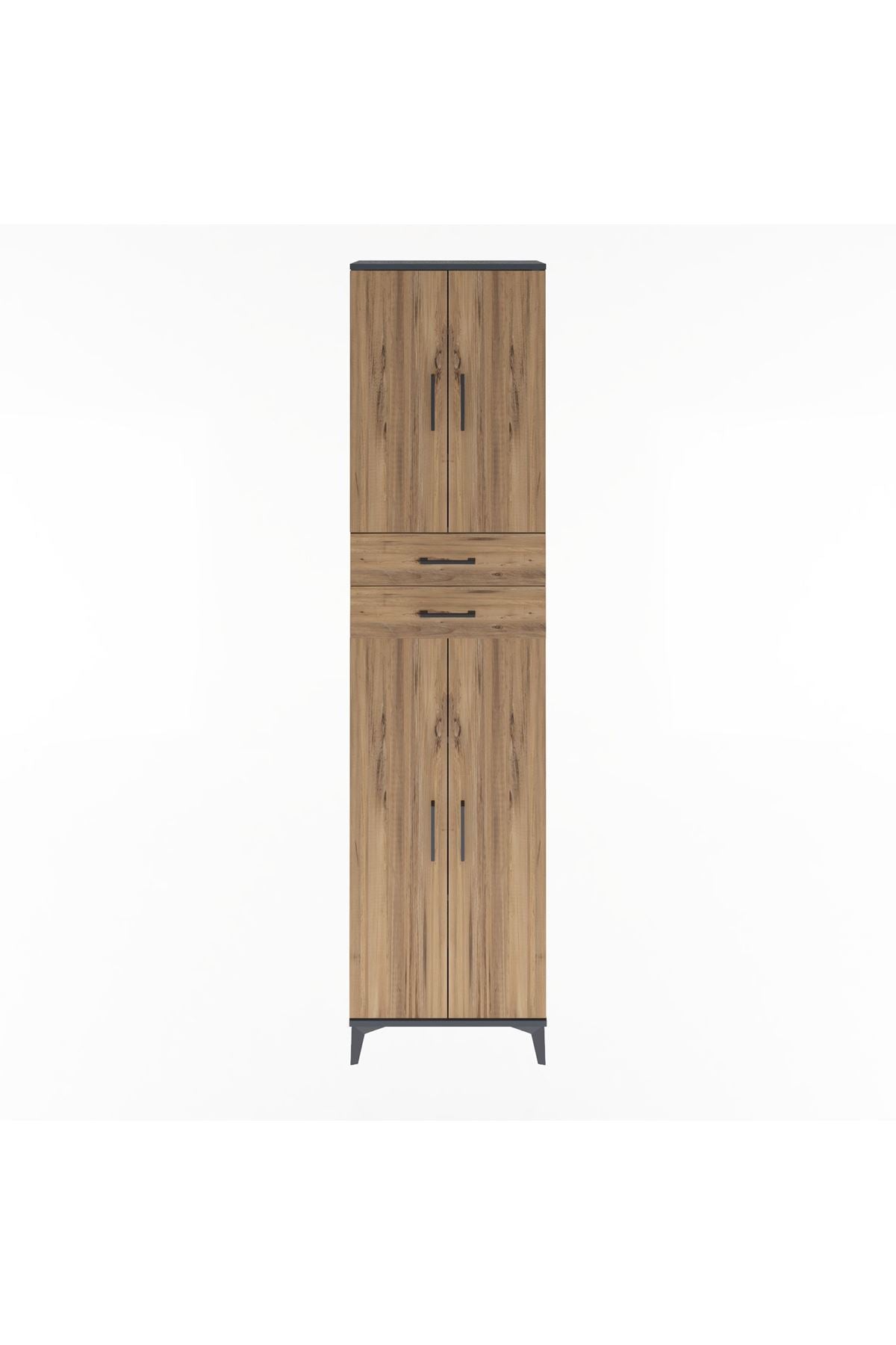 Arges Dolap 5 Raflı 2 Çekmeceli 4 Kapaklı 60x30x243 - S32M081V6A