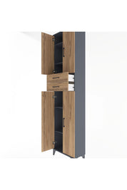 Arges Dolap 5 Raflı 2 Çekmeceli 4 Kapaklı 60x30x243 - S32M081V6A