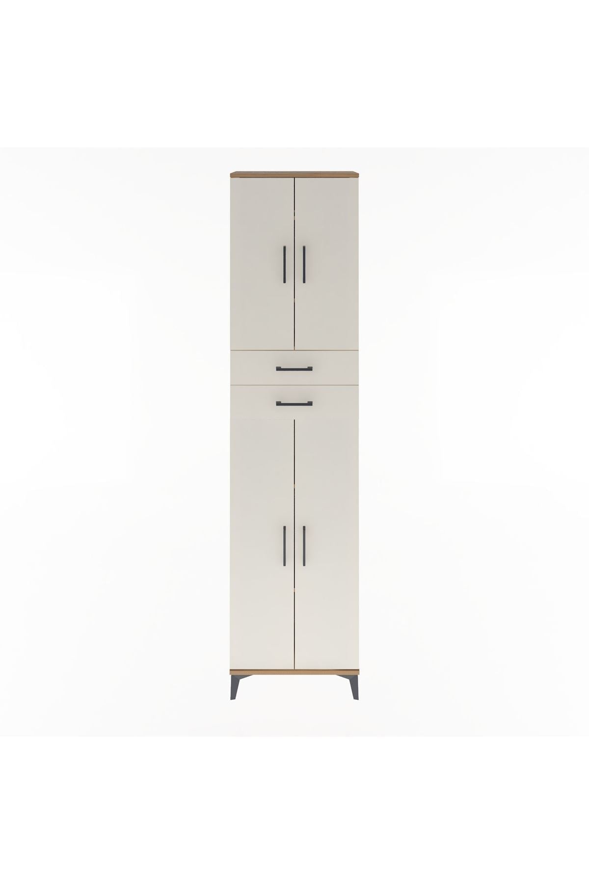 Arges Dolap 5 Raflı 2 Çekmeceli 4 Kapaklı 60x30x243 - S32M081V7A