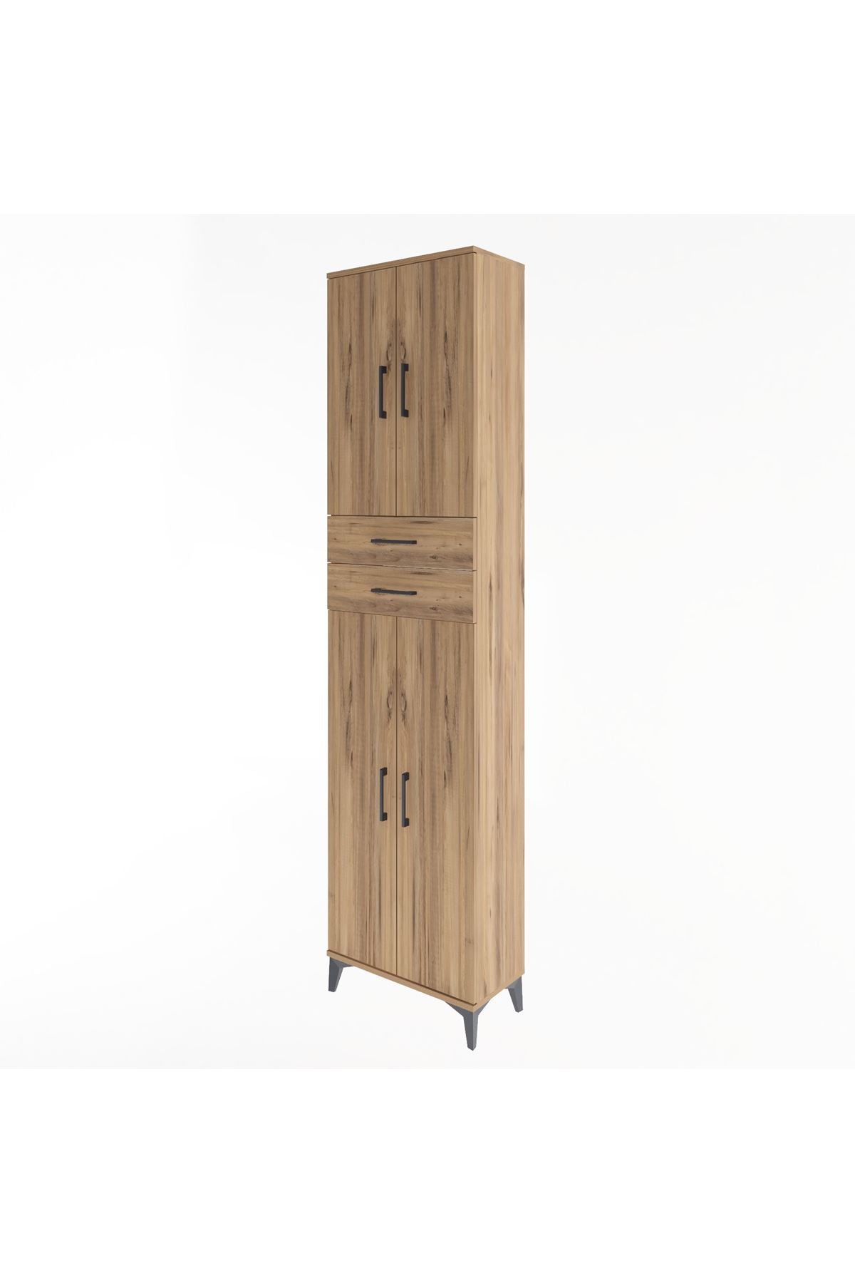 Arges Dolap 5 Raflı 2 Çekmeceli 4 Kapaklı 60x30x243 - S32M081V9A