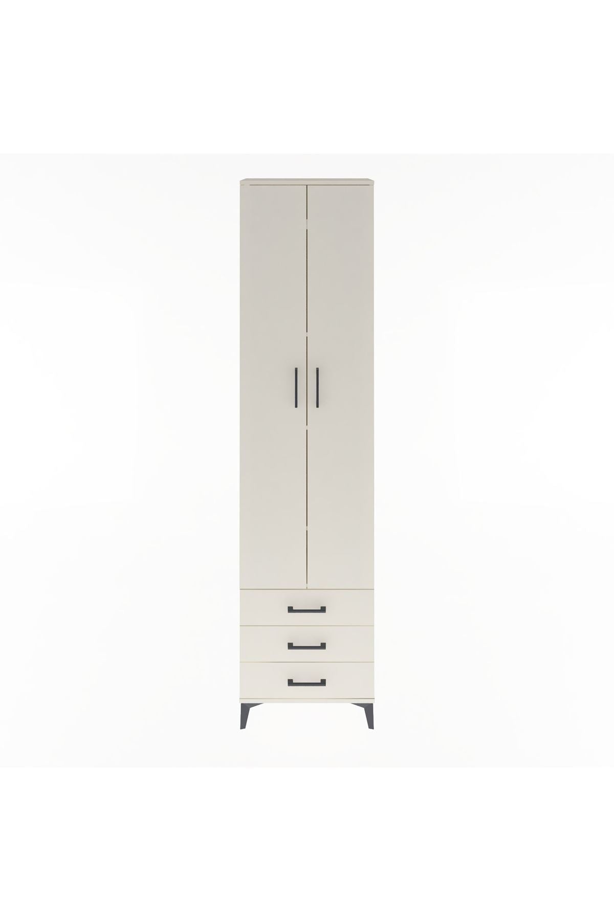 Arges Dolap 5 Raflı 3 Çekmeceli 2 Kapaklı 60x30x243 - S32M082V1A