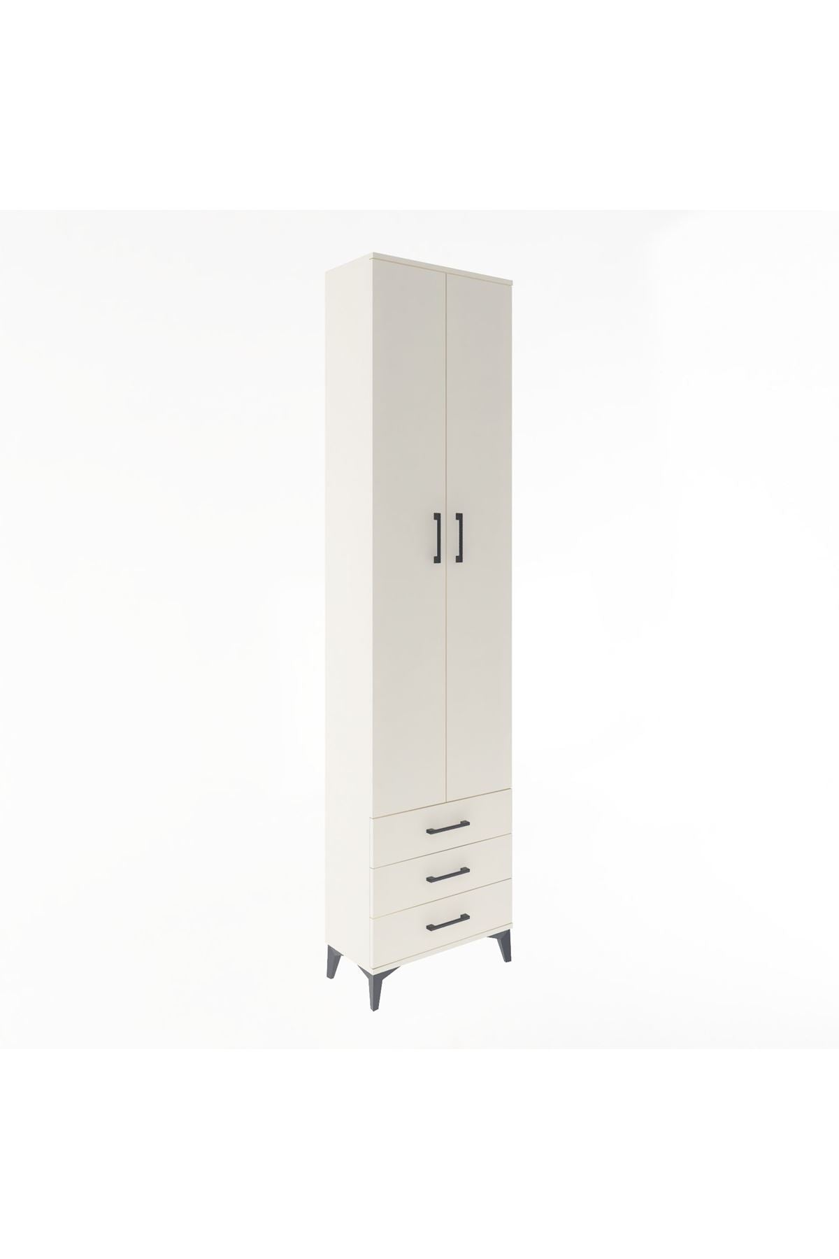 Arges Dolap 5 Raflı 3 Çekmeceli 2 Kapaklı 60x30x243 - S32M082V1A