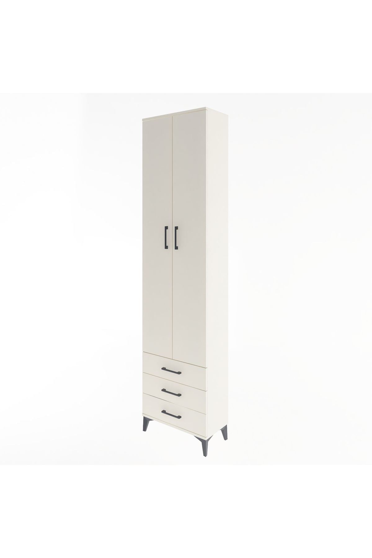 Arges Dolap 5 Raflı 3 Çekmeceli 2 Kapaklı 60x30x243 - S32M082V1A
