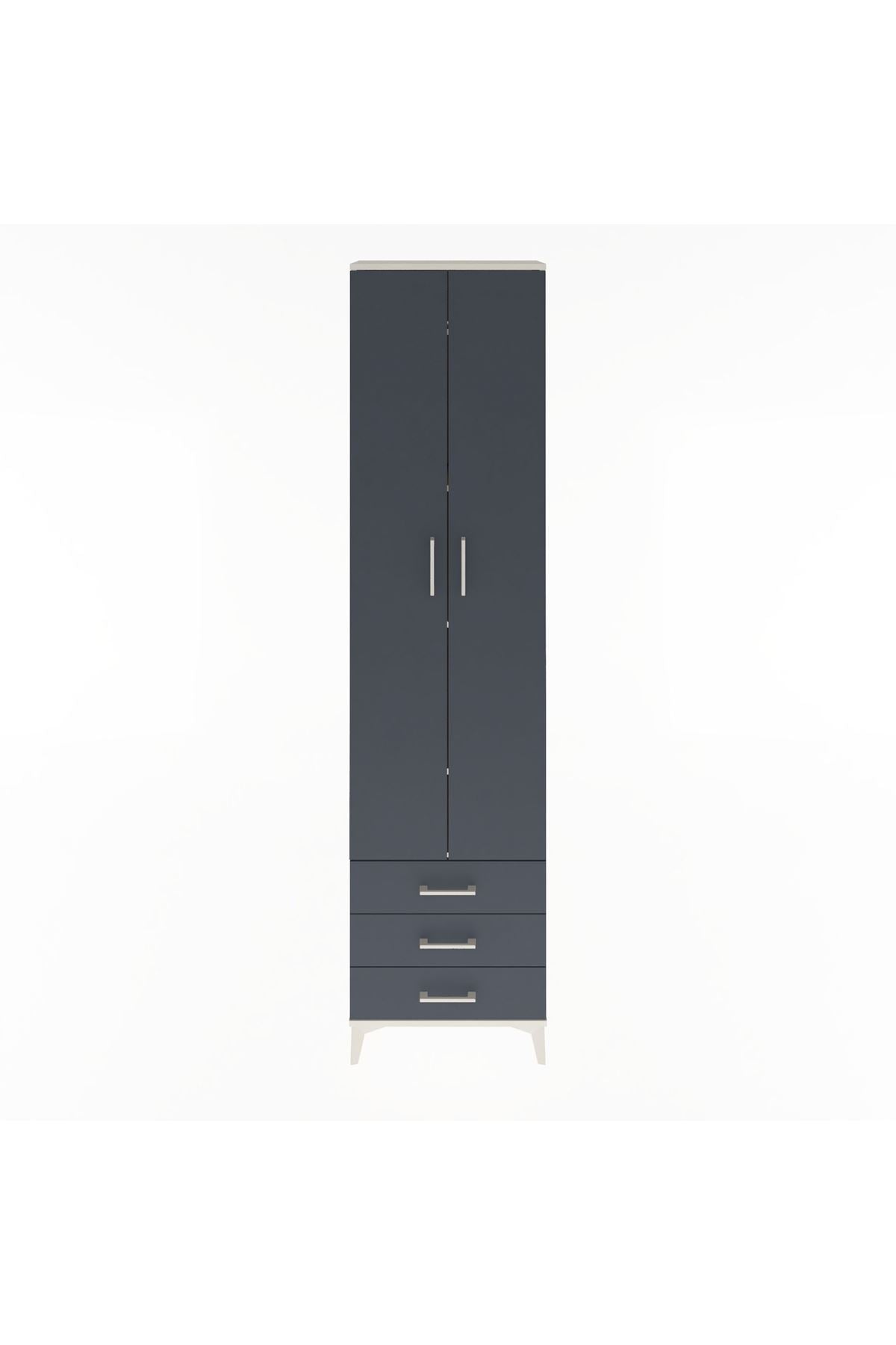 Arges Dolap 5 Raflı 3 Çekmeceli 2 Kapaklı 60x30x243 - S32M082V2A