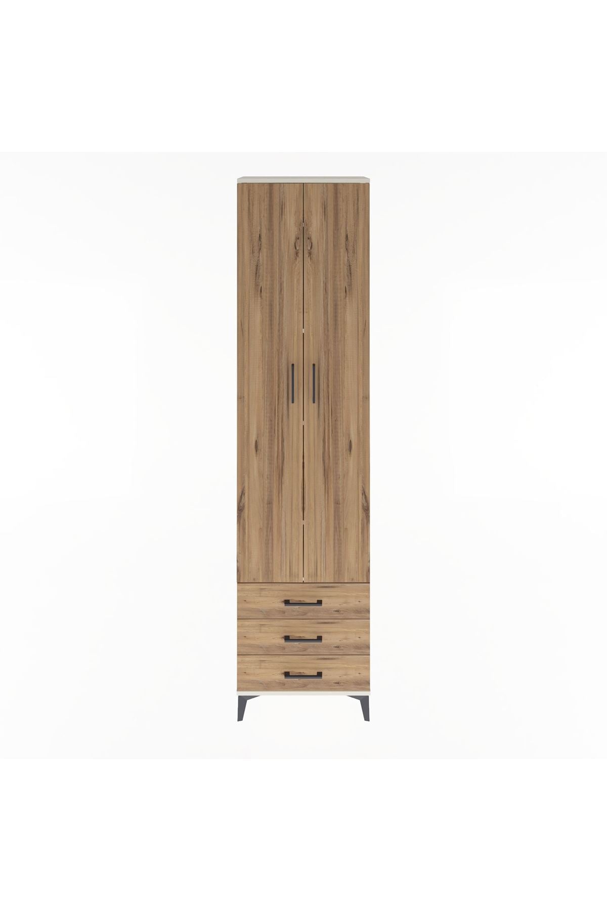 Arges Dolap 5 Raflı 3 Çekmeceli 2 Kapaklı 60x30x243 - S32M082V3A