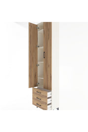 Arges Dolap 5 Raflı 3 Çekmeceli 2 Kapaklı 60x30x243 - S32M082V3A