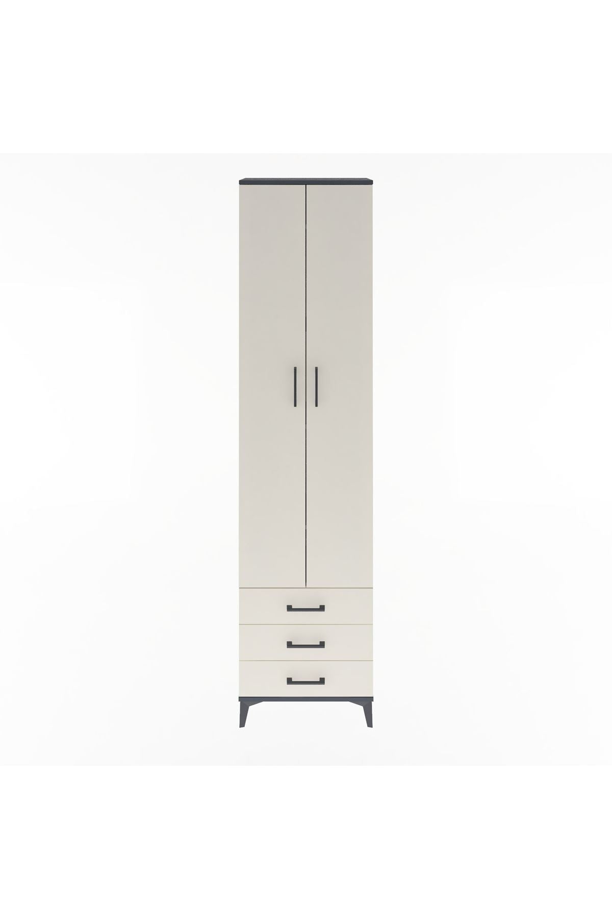 Arges Dolap 5 Raflı 3 Çekmeceli 2 Kapaklı 60x30x243 - S32M082V4A