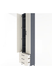 Arges Dolap 5 Raflı 3 Çekmeceli 2 Kapaklı 60x30x243 - S32M082V4A