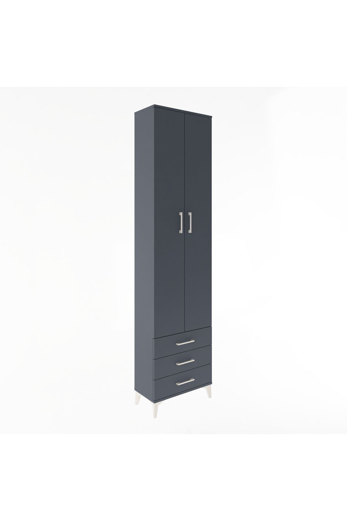 Arges Dolap 5 Raflı 3 Çekmeceli 2 Kapaklı 60x30x243 - S32M082V5A
