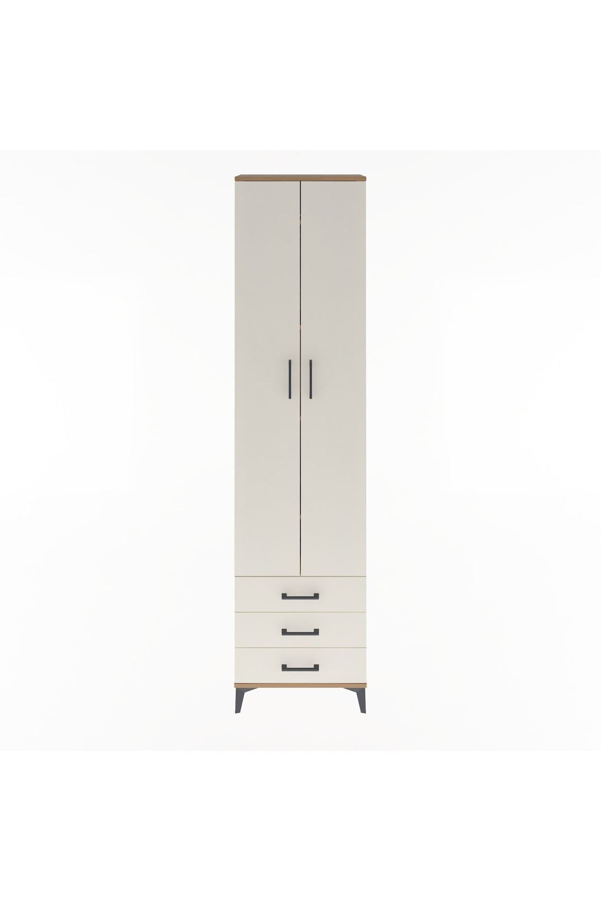 Arges Dolap 5 Raflı 3 Çekmeceli 2 Kapaklı 60x30x243 - S32M082V7A