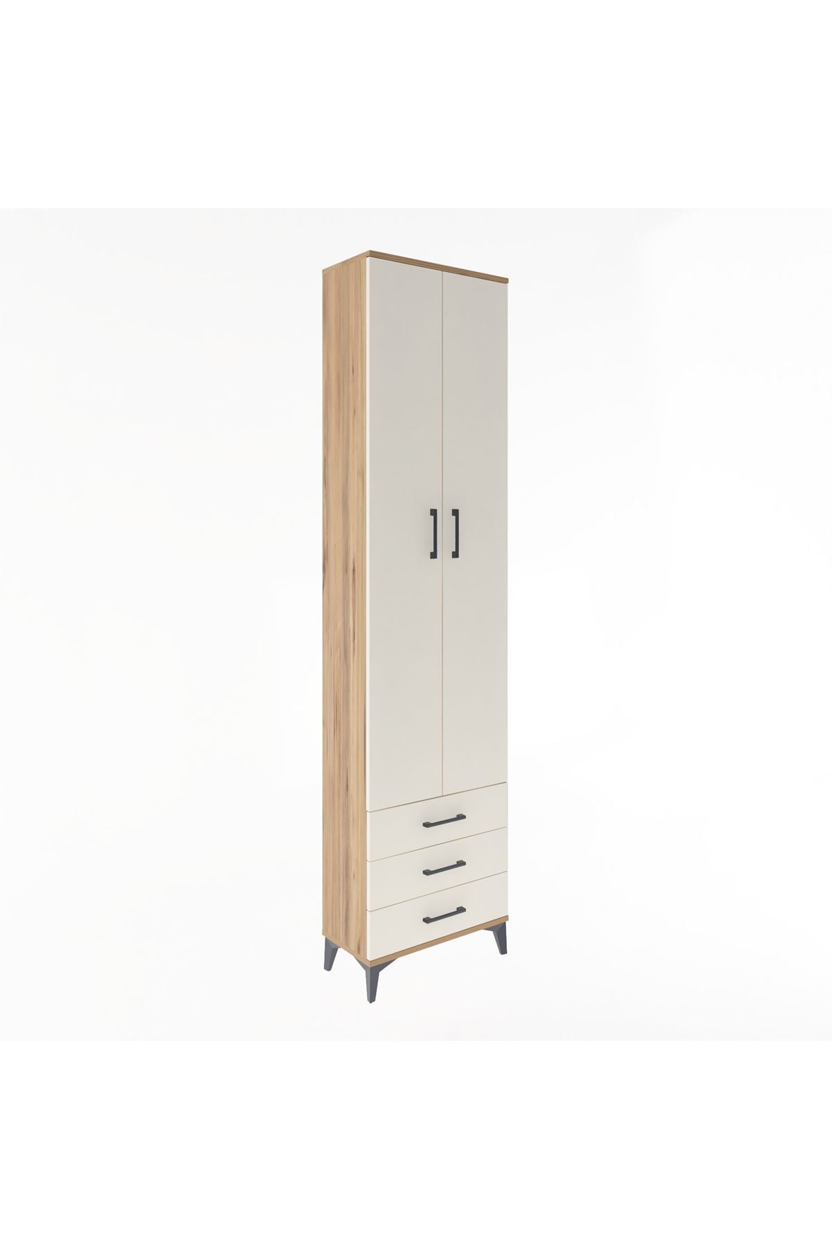 Arges Dolap 5 Raflı 3 Çekmeceli 2 Kapaklı 60x30x243 - S32M082V7A