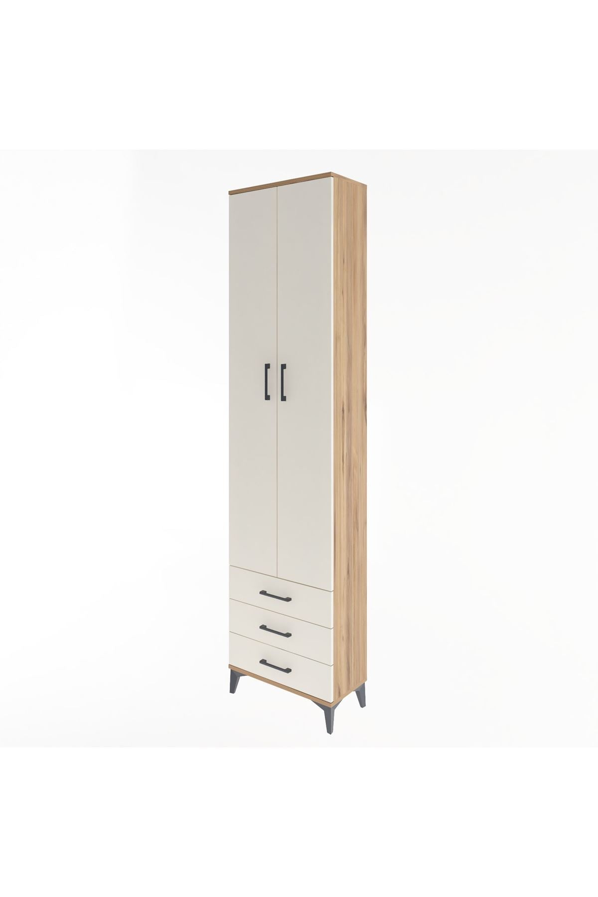 Arges Dolap 5 Raflı 3 Çekmeceli 2 Kapaklı 60x30x243 - S32M082V7A